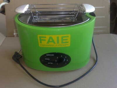 FAIE Logo-Toaster grün mit Aufsatz 7 Stufen Heizen / Auftauen 760-900W