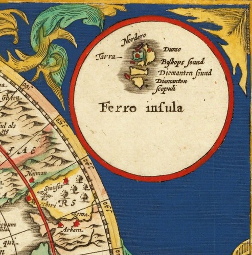 Ancient 1632 Antique First map of the North Polar Regions; Canvas, Wooden Hanger - Picture 7 of 17