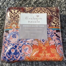 NWT Bohemian Exclusivo Mezcla Quilted Throw, 50 x 60