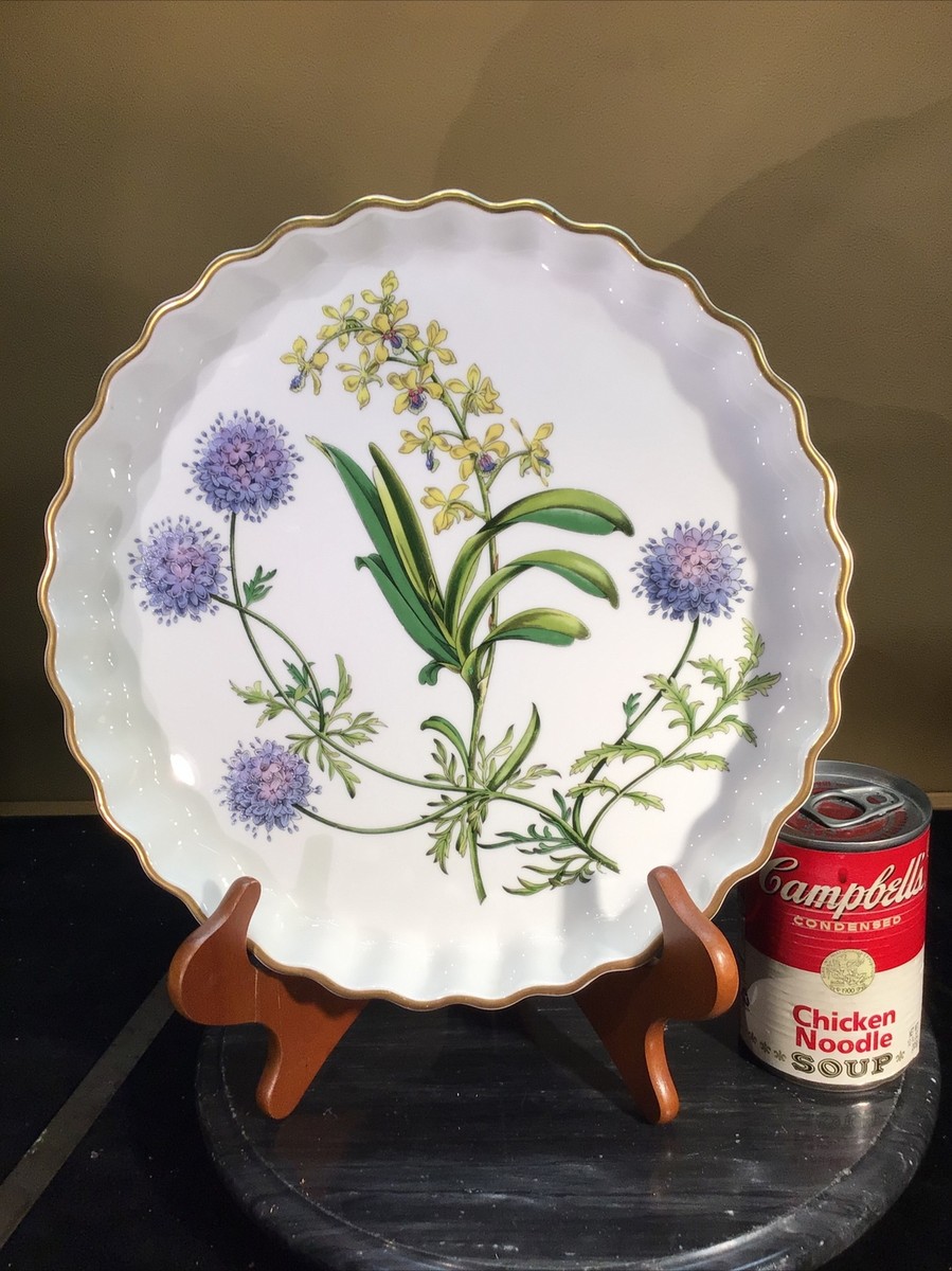 Spode Stafford Flowers 10.5” Quiche Bone China Dish Made In