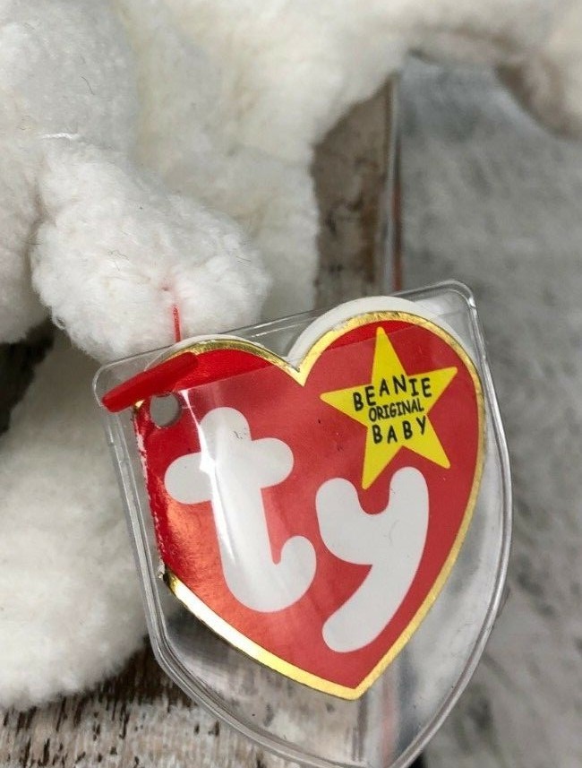 TY Beanie Baby Fleece Lamb 7" Bean Bag Stuffed Animal Toy 1996 Retired
