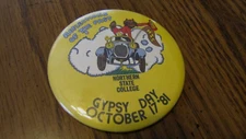 Vintage Pin Back Button Northern State College Gypsy Day Aberdeen South Dakota