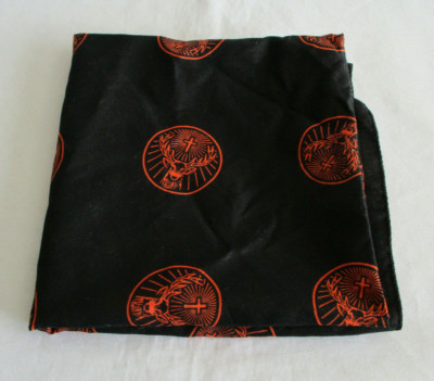 Jägermeister Bandana Tuch Halstuch schwarz/orange  ca. 68 x 68 cm NEU