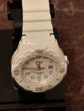 Casio LRW200H-7E2V, Women's Analog White Resin Band, 100 Meter WR, Date, NEW