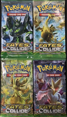 Pokemon (4) Sealed Packs XY: Fates Collide Complete Art Set | eBay