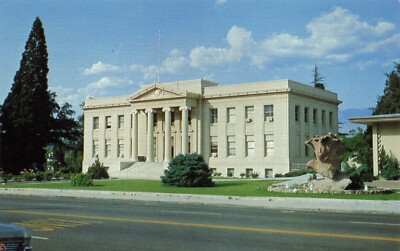 Postcard CA Independence Inyo County Courthouse Superior Court Judicial Laws