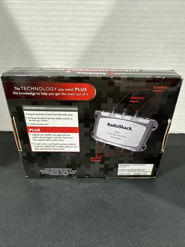 RadioShack Satellite Passive Multi-switch 16-2571 4-way 40-2150 MHz - Image 2 of 2