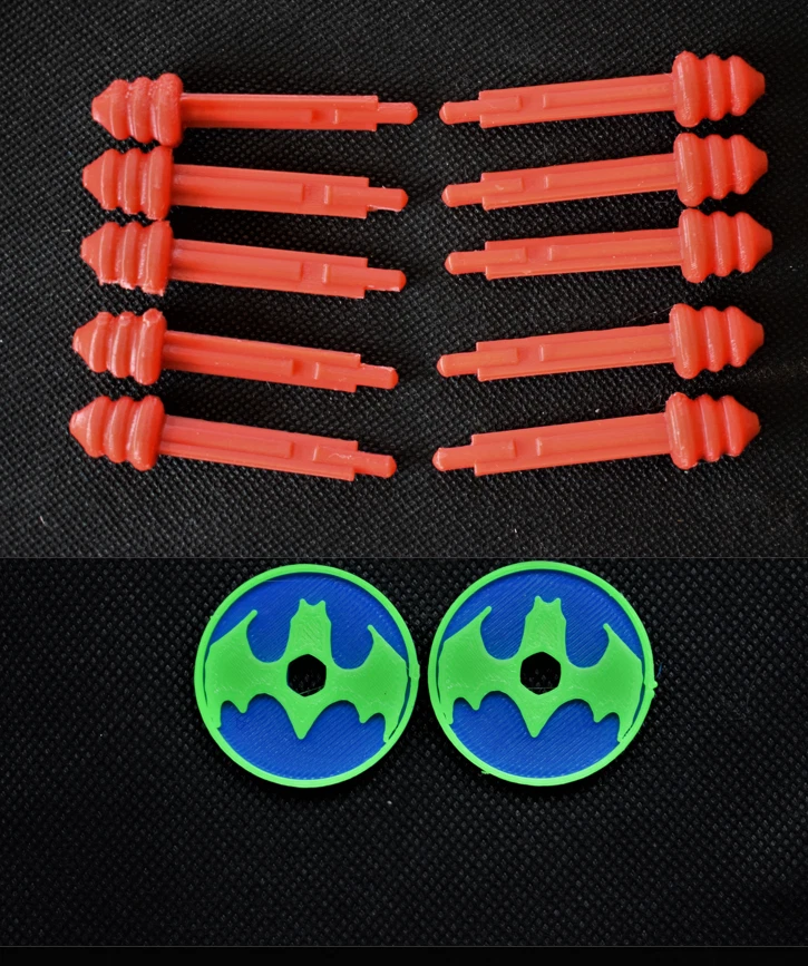 Pack of 10 missiles and 2 disk Batbot and Batbot Xtreme models by imaginext