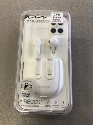 Airbuds Air Wireless Earbuds White New Magnetic Charging Case