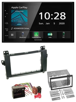 Kenwood Bluetooth MP3 DAB USB 2DIN Autoradio für Mercedes B-Klasse T245 05-11 - Bild 1 von 4