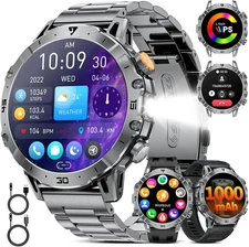 SUNKTA Smart Watch for Men(3 Bands),1.7" HD Large Display/1000mAh Smart Watches 