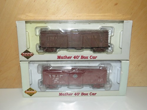 H0 Life-Like Proto 2000 2x 30901/30908 Mather 40' Stock Car como nuevo embalaje original 0154 | Condition: Gebraucht
