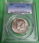 1967 40% SILVER KENNEDY HALF DOLLAR PCGS Graded MS65 US Coins 50c *Free Shipping