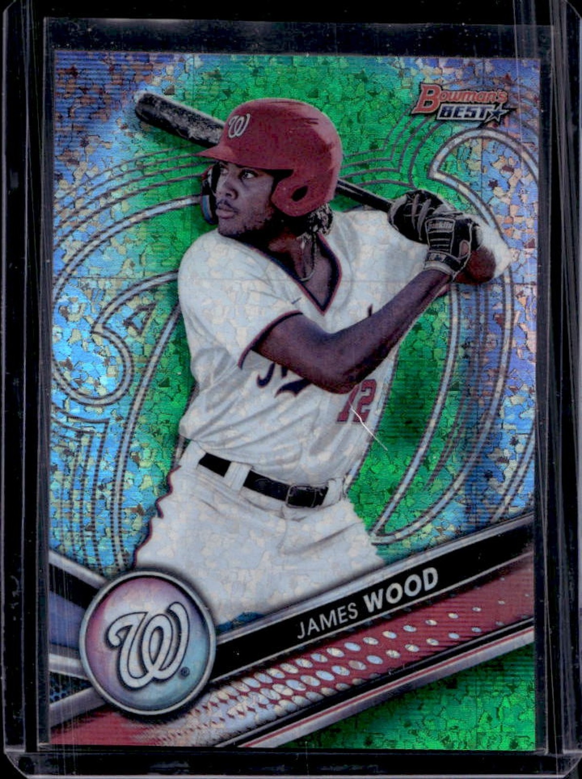 2022 Bowman's Best James Wood Top Prospects Green Mini Diamond Refractor #/99