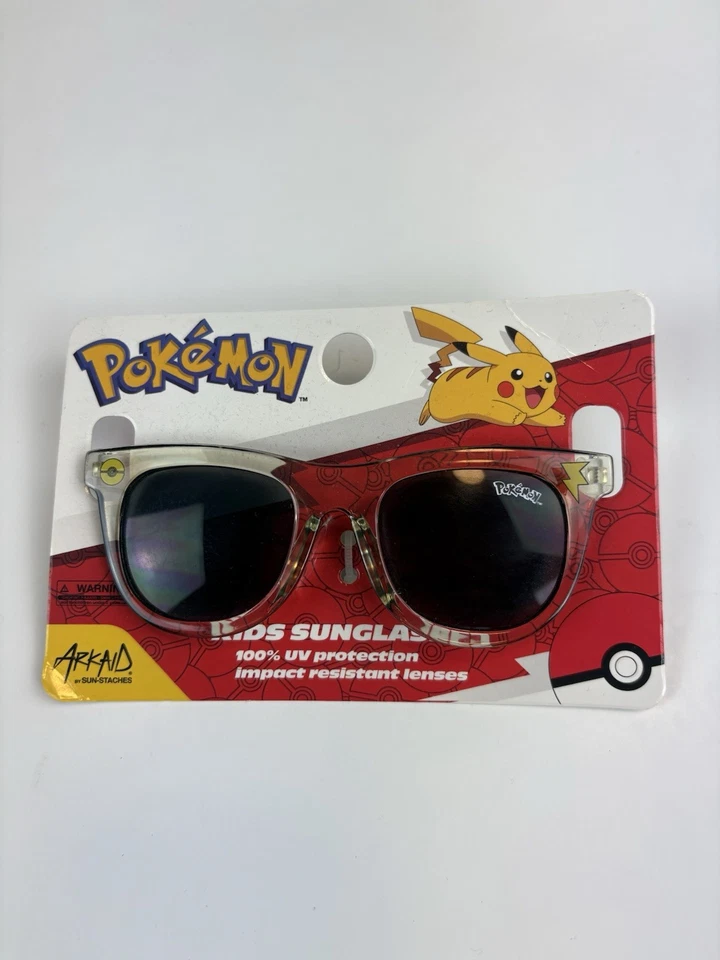 Pokemon Black Wayfarer Kids Sunglasses New! - Image 1 of 4