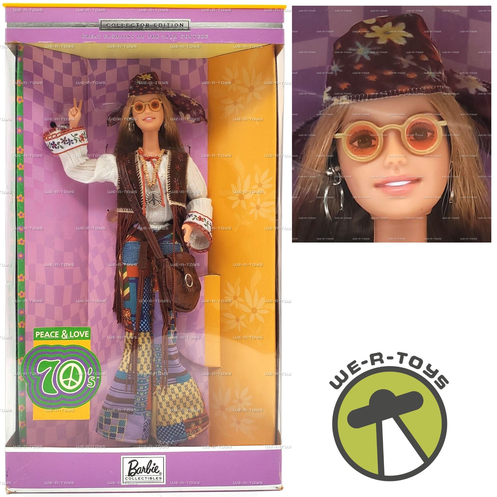 Barbie Peace & Love 70s Great 20th Century Fashion Barbie Doll 2000 Mattel 27677