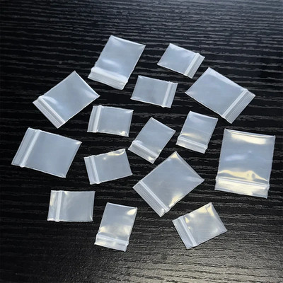 100Pcs Mini Clear Plastic Bag Jewelry Earring Coin Pill OPP Packaging Bags Smal