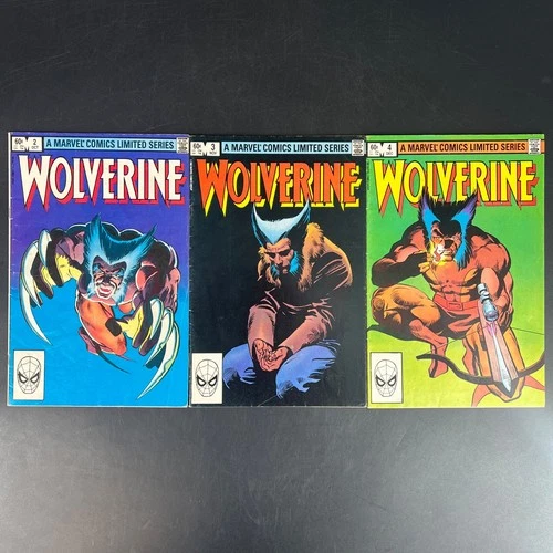 Lot of 3 Wolverine Issue #2 #3 And #4 A Marvel Comic Limited Series 1982 Vintage