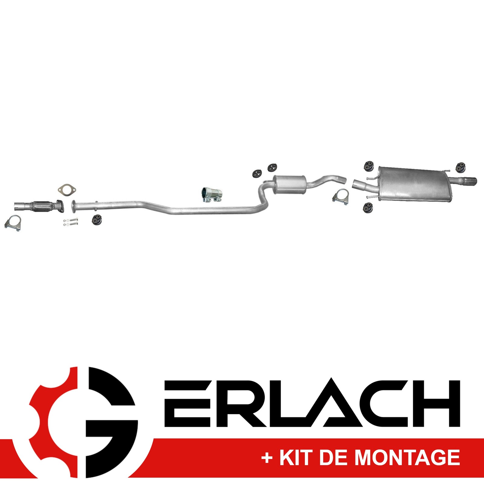 Silencieux d'échappement arrière pour Ford Puma 1.4 16V en acier 5282