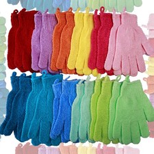24 Pcs Exfoliating Bath Gloves Double Sided Shower Mitt Body Skin Scrubber