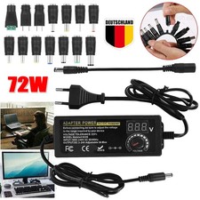 AC/DC Steckernetzteil Regelbar 3-24V Einstellbares Netzteil Adapter Universal DE