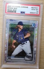 SHANE BAZ - 2020 Bowman Chrome Mega Box Top Prospect BCP221 MOJO Refractor
