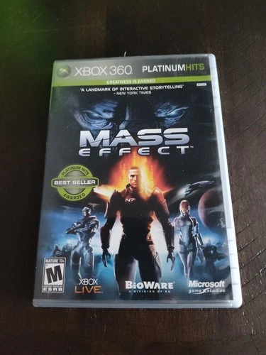 Mass Effect Platinum Hits (Xbox 360) CIB 2 Discs w/ Manual - Clean