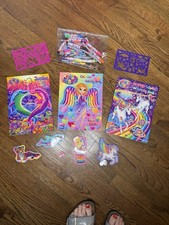 Lisa Frank Stationary Lot Coloring Books Puffy Stickers Crayons Markers More G