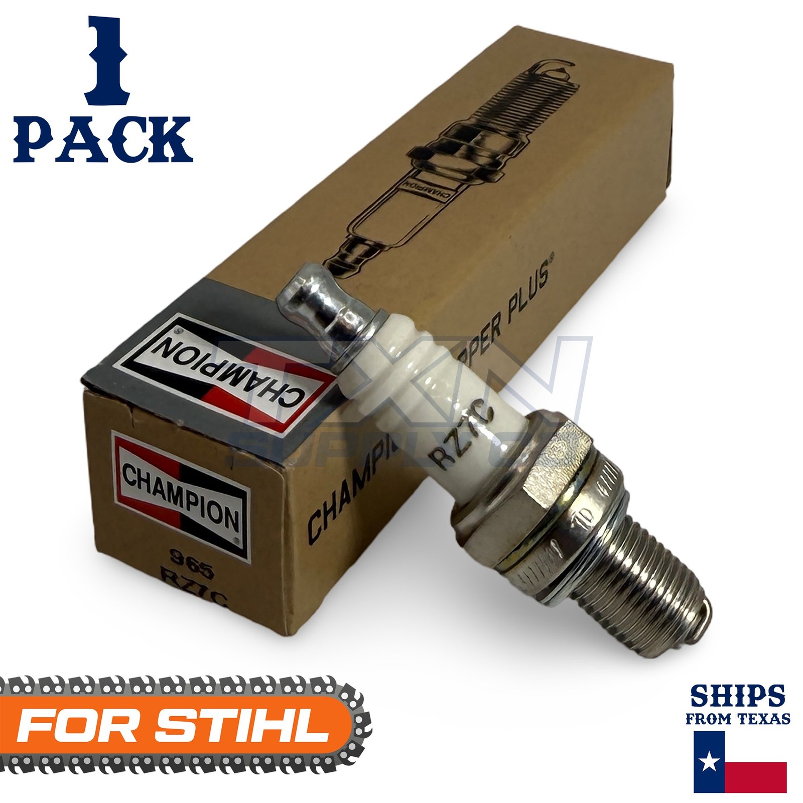 1 Pack Champion Spark Plug - For MS193 STIHL Chainsaw