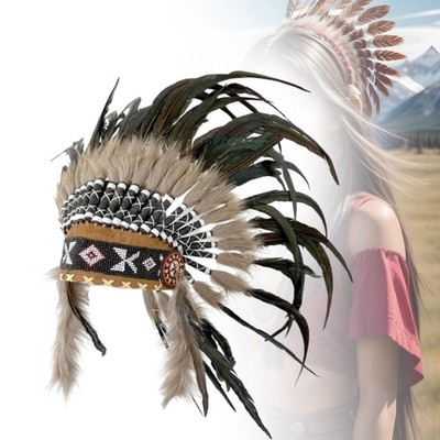 Indischer Kopfschmuck American Chief Indian Hut für Tanzbühnenshow