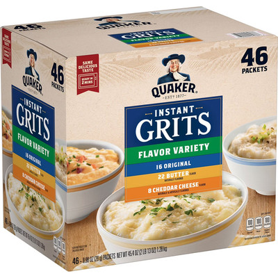 Quaker Instant Grits, Variety Pack (45.4 oz., 46 pk.) Great Price