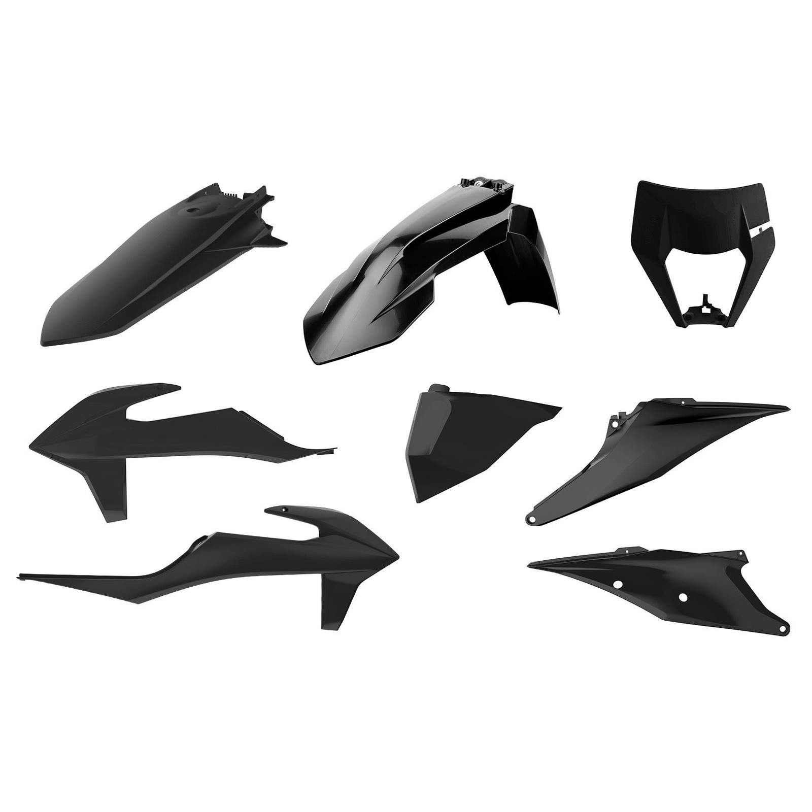 POLISPORT Body Kit (Black) To Fit KTM Kit including Fork Guards 20-21