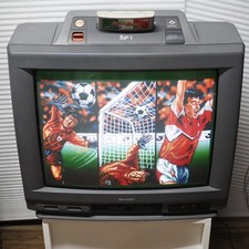 SHARP SF1 21G-SF1 Super Famicom CRT TV Console Tested With 2
