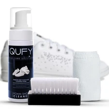 QUFY Sneaker Cleaner Kit Shoe Cleaner Fabric, Leather Suede and Nubuck Premiu...
