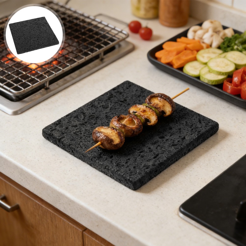 Lavastein-BBQ-Schiefer Koreanische Steingrillpfanne Kochsteine Für Den Tisch