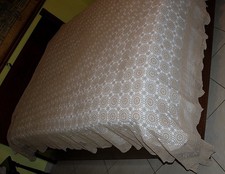 Copriletto matrimoniale all’uncinetto• 250x225 •Cotone • Vintage