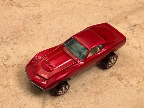 Restored Hot Wheels Redline - HK Custom Corvette in Creamy Pink!! Free Ship! #1