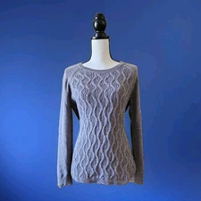 Sonoma Goods For Life Wave Stitch Crewneck Brown Sweater Size S