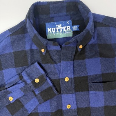 The Nutter by Chubbies Mens Buffalo Plaid Flannel Shirt Button Down Medium