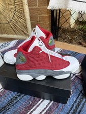 Nike Air Jordan 13 Retro GS Red Flint 6.5Y White Gray Red 884129-600 Youth
