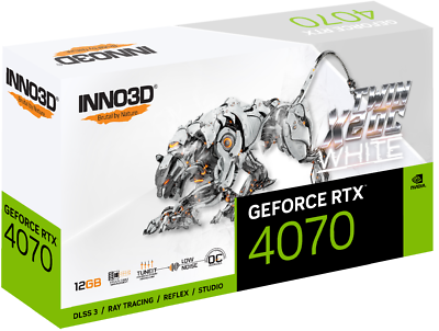 Inno3D GeForce RTX 4070 DLSS 3 TWIN X2 OC 12GB Stealth White