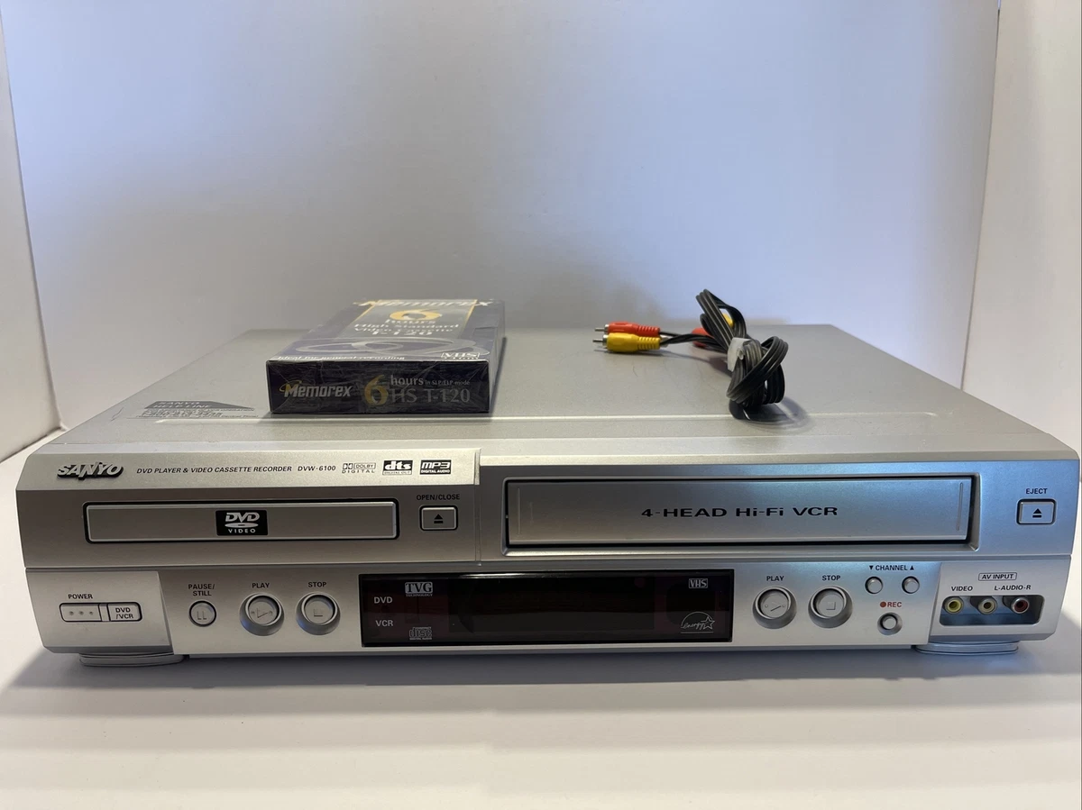 Sanyo DVW6100 DVD VCR VHS Combo 4 Head HiFi Player Tested Works NO