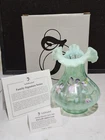 2001 RARE Fenton Rib Optic Willow Sea Mist Green 7" Vase LIMITED EDITION W/BOX