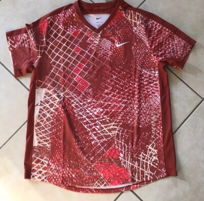 Nike Court Dri-Fit Victory Tennis Rugged Orange/White Men's Sz XL