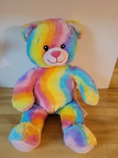 Build A Bear Rainbow Swirl Teddy Bear Plush Stuffed Animal 16   2012 tie dye