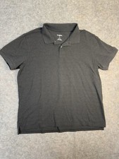 Goodfellow  Co Loring Polo Shirt Mens XXL Gray Knit Short Sleeve Standard Fit