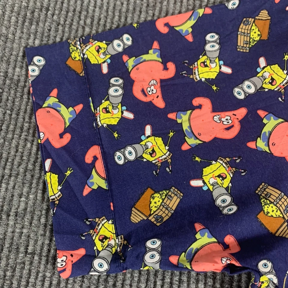 Camisa De Colección Nickelodeon Para Hombres L Azul Abotonada Bob Esponja Patrick Algodón Y2K 2002 Foto 4 de 4