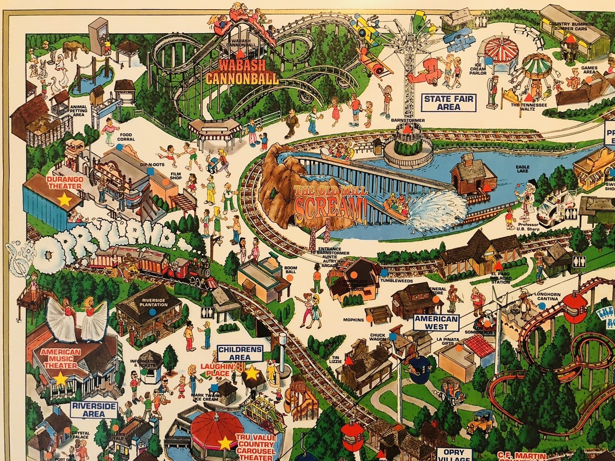 コレクション Opryland Souvenir Map 20th Anniversary 1991 20th ANNIVERSARY Opryland USA Vintage Theme Park
