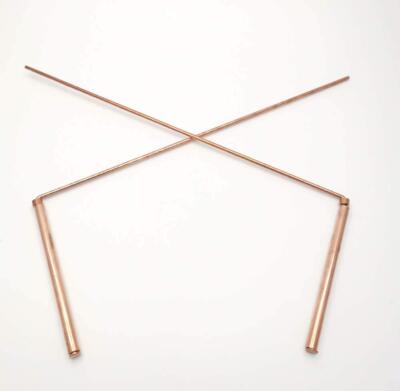 2x Copper Dowsing Rods For Spirit Hunter -Detect Gold, Water, Ghost Hunting USA