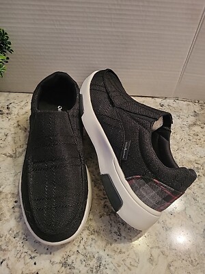 Orthocomfoot Black Orthotic Walking Shoes Plantar Fasciitis Loafers